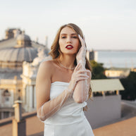 Aurora – Elegant Sheer Tulle Gloves