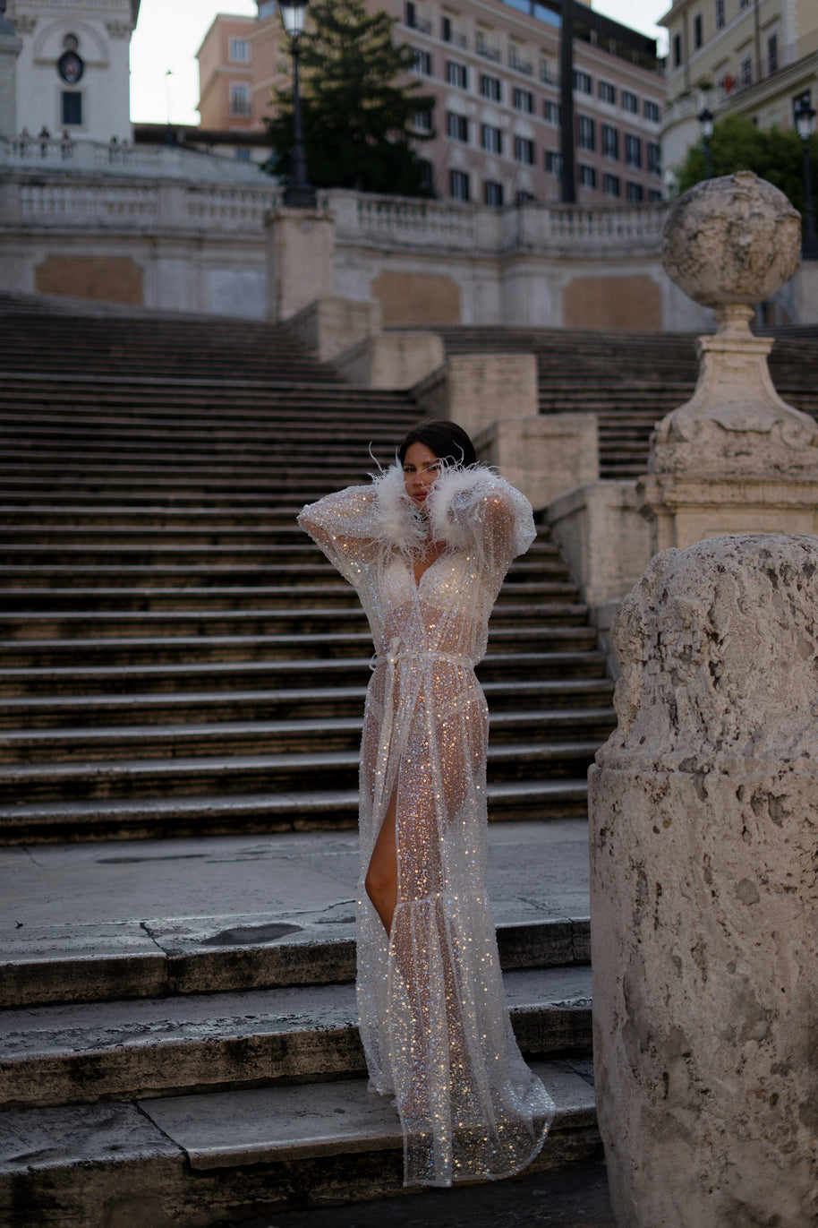 Belle de Jour - Luxury Sequin Bridal Robe