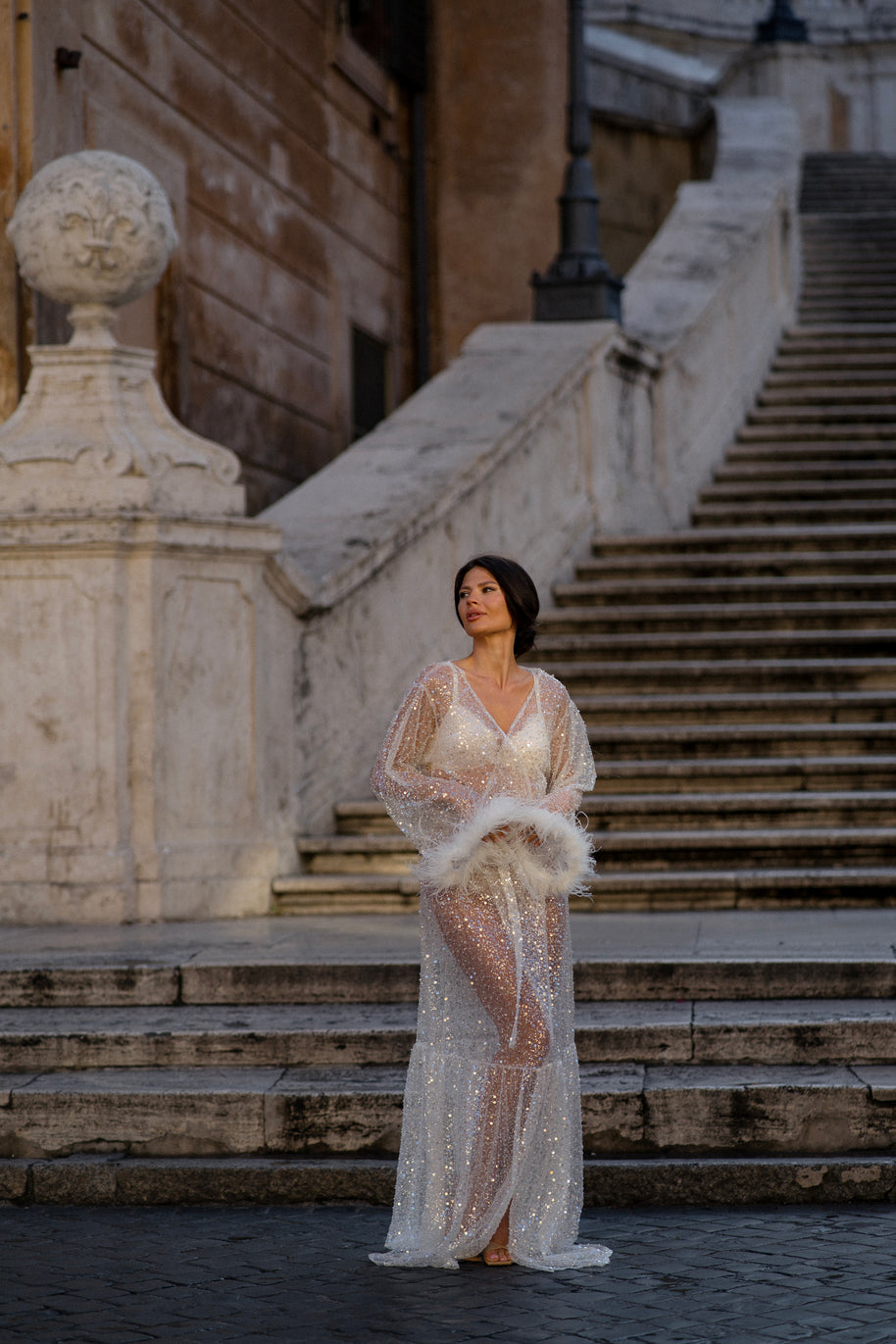 Belle de Jour - Luxury Sequin Bridal Robe