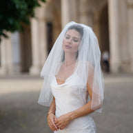 Delicate Two-Tier Tulle Bridal Veil (60 cm)
