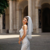 Delicate Two-Tier Tulle Bridal Veil (60 cm)