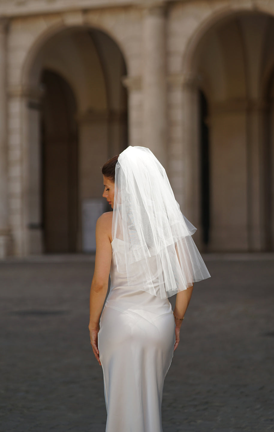 Delicate Two-Tier Tulle Bridal Veil (60 cm)