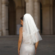 Delicate Two-Tier Tulle Bridal Veil (60 cm)