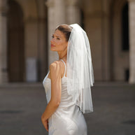 Delicate Two-Tier Tulle Bridal Veil (60 cm)