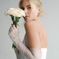 Long Shimmer Fingerless Gloves