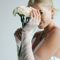 Long Shimmer Fingerless Gloves