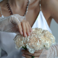 Long Shimmer Fingerless Gloves