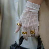 Ivory Mesh Gloves