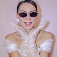 Ultra-Shiny Statement Gloves