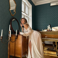 Morning Majesty - Bridal Robe with Train