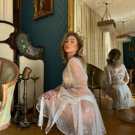 Éclisse - Sequin Bridal Transparent Robe