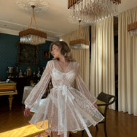 Éclisse - Sequin Bridal Transparent Robe