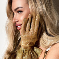 Golden Glamour: Shimmering Gloves for Prom and Beyond