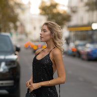 Playful Glamour - Little Black Sparkly Dress