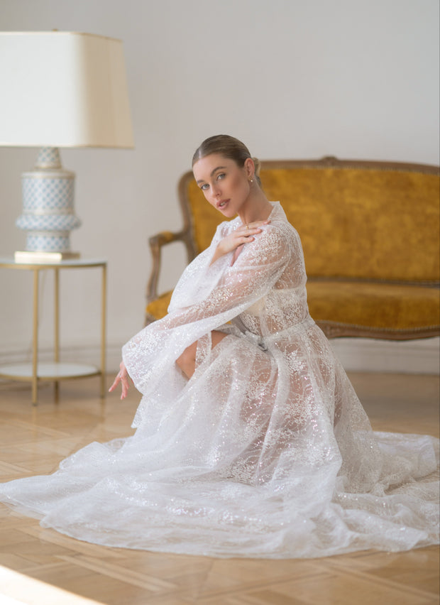 Princess - Sheer Sequin Lace Robe