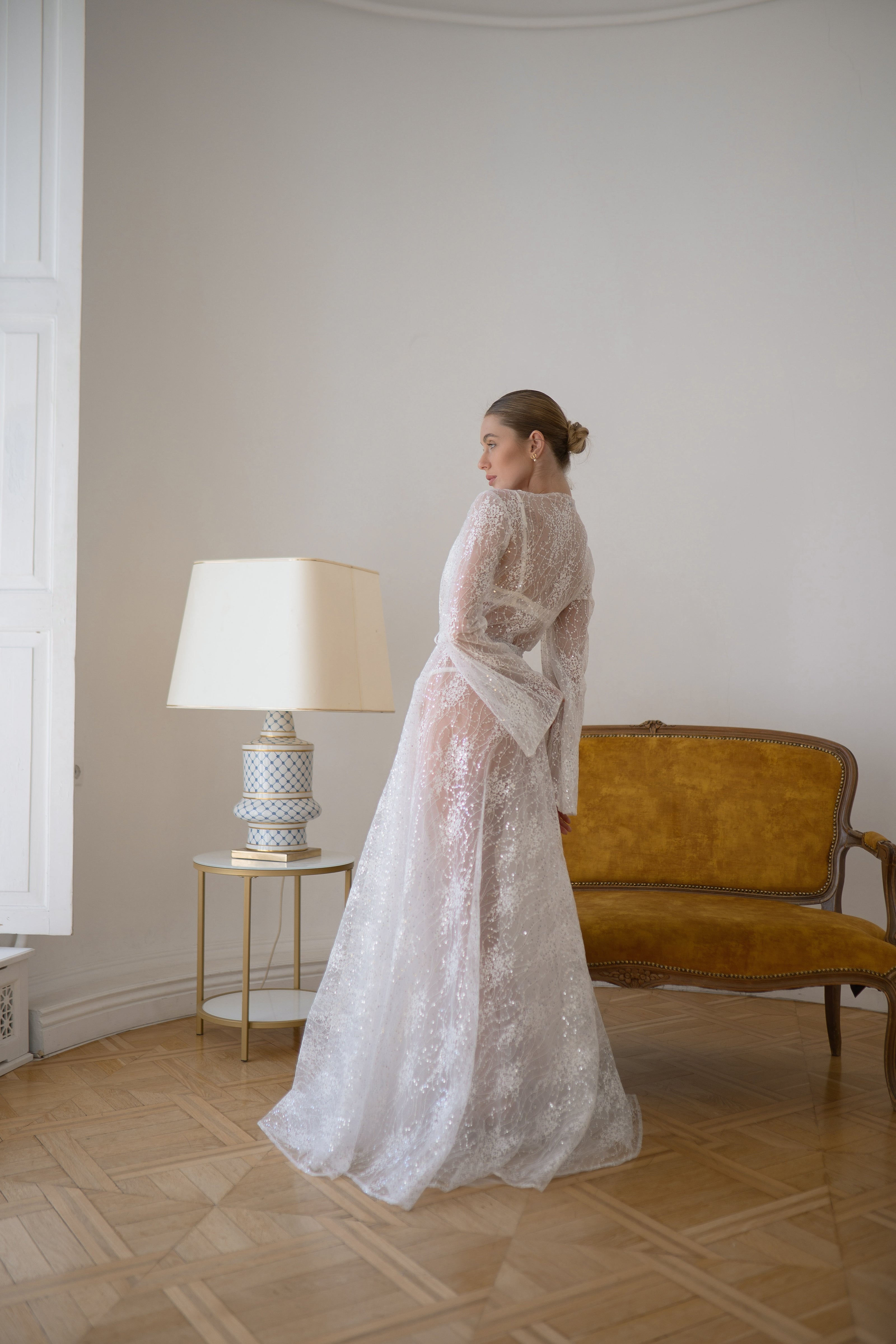 Princess - Sheer Sequin Lace Robe