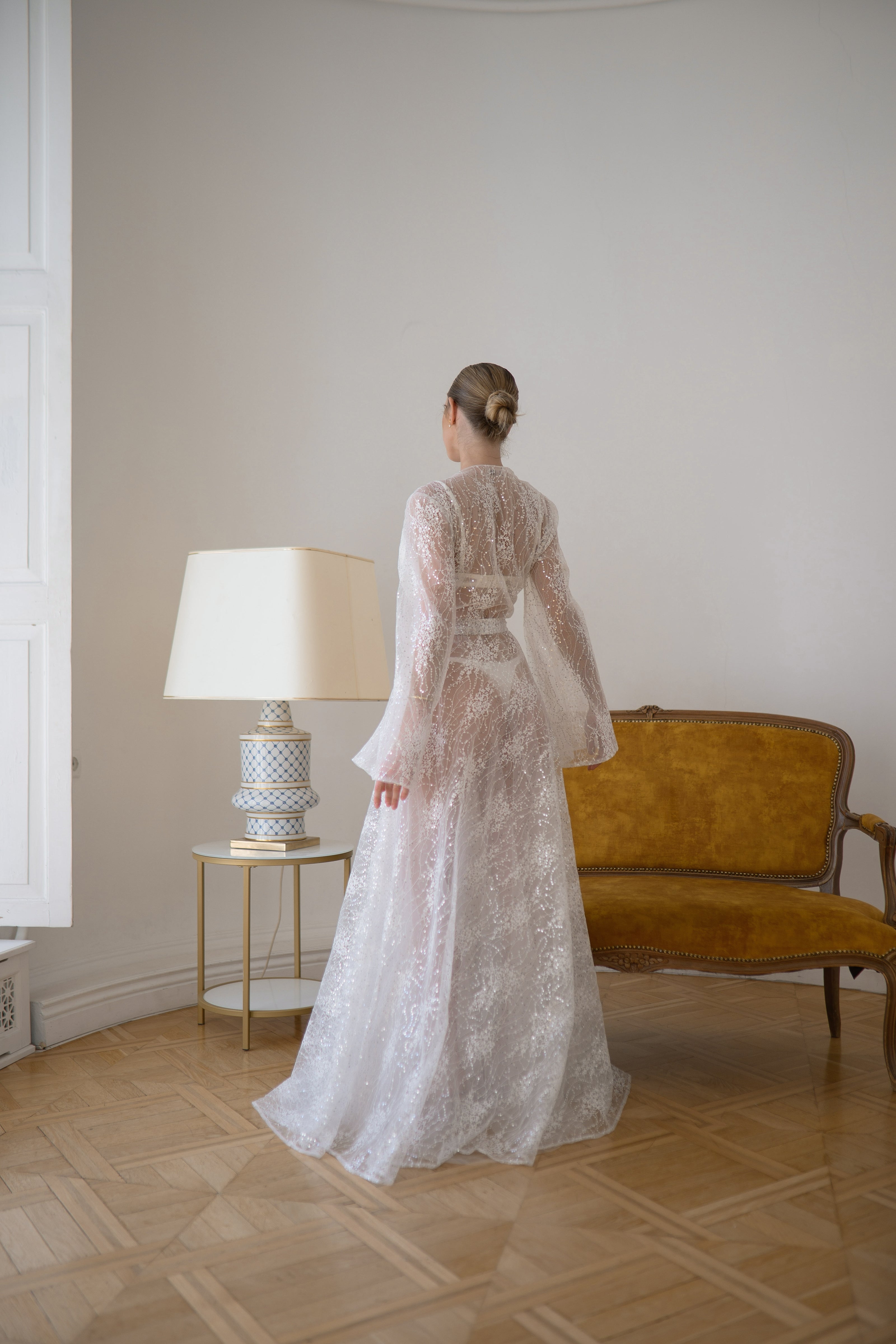 Princess - Sheer Sequin Lace Robe