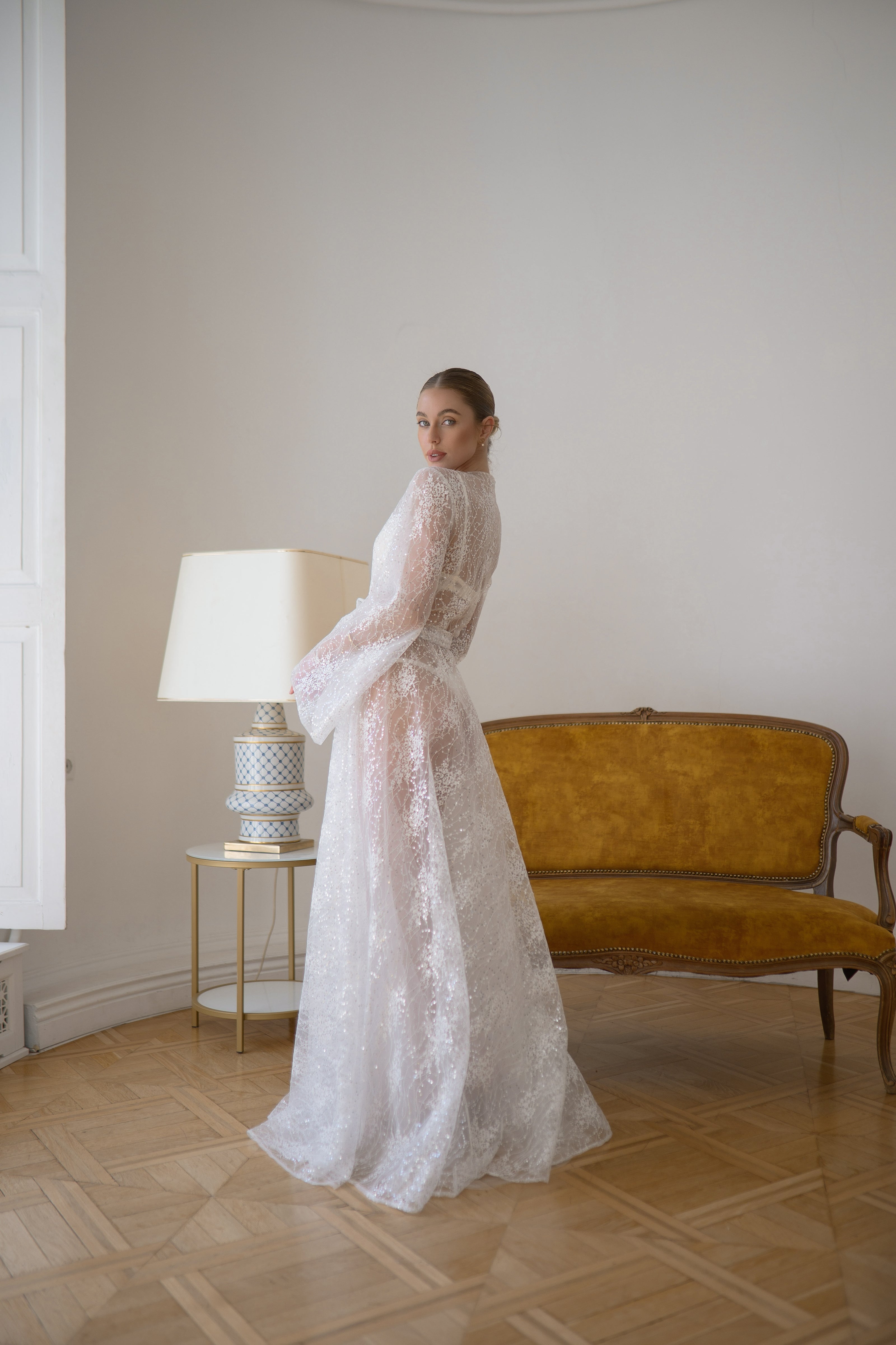 Princess - Sheer Sequin Lace Robe