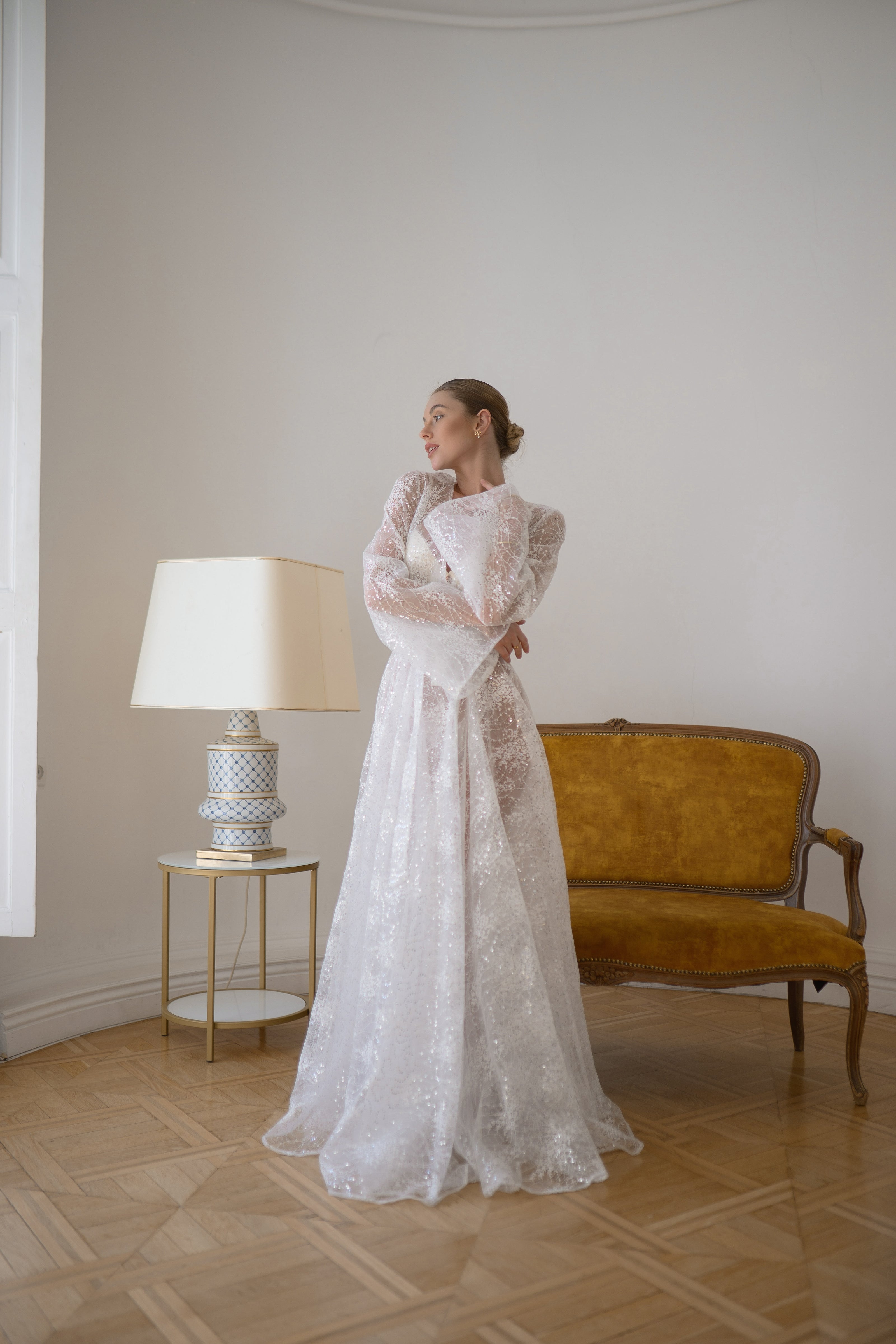 Princess - Sheer Sequin Lace Robe