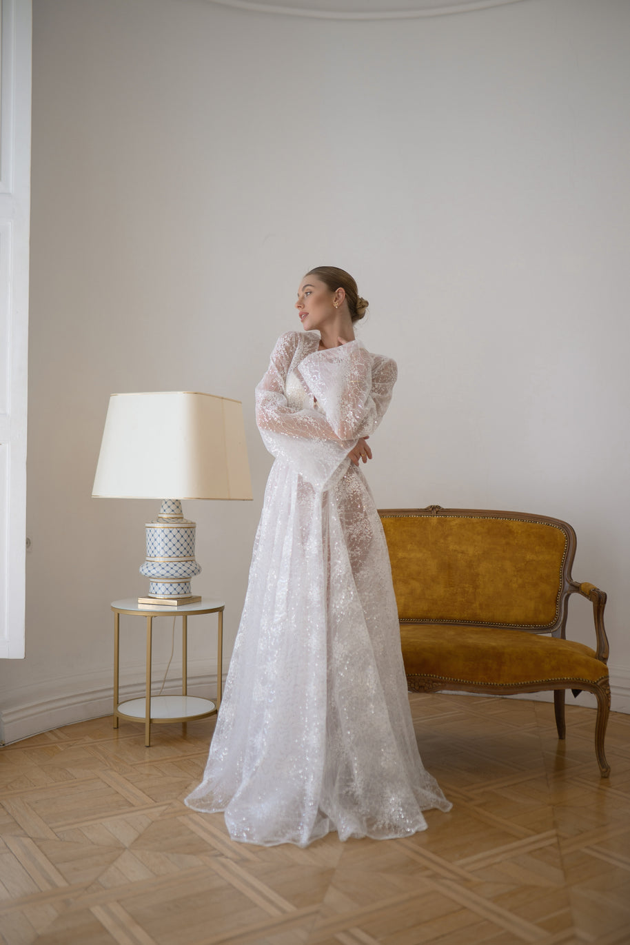 Princess - Sheer Sequin Lace Robe