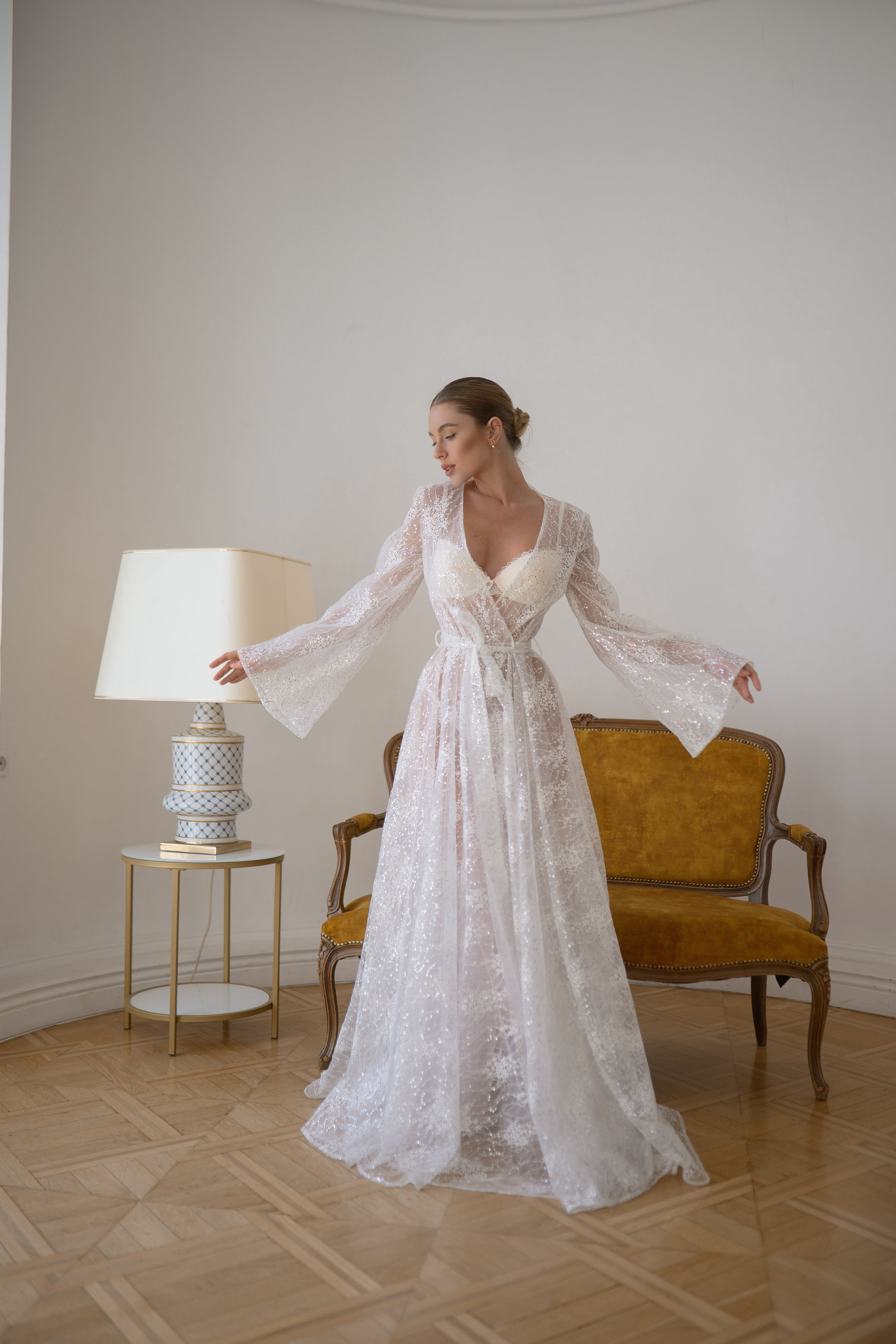 Princess - Sheer Sequin Lace Robe