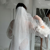 Sparkly Bridal Veil • Two-Tier Glitter Shimmer Wedding Veil