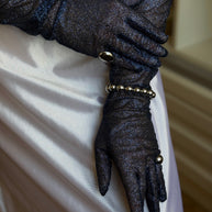 Midnight Glitter Opera Gloves