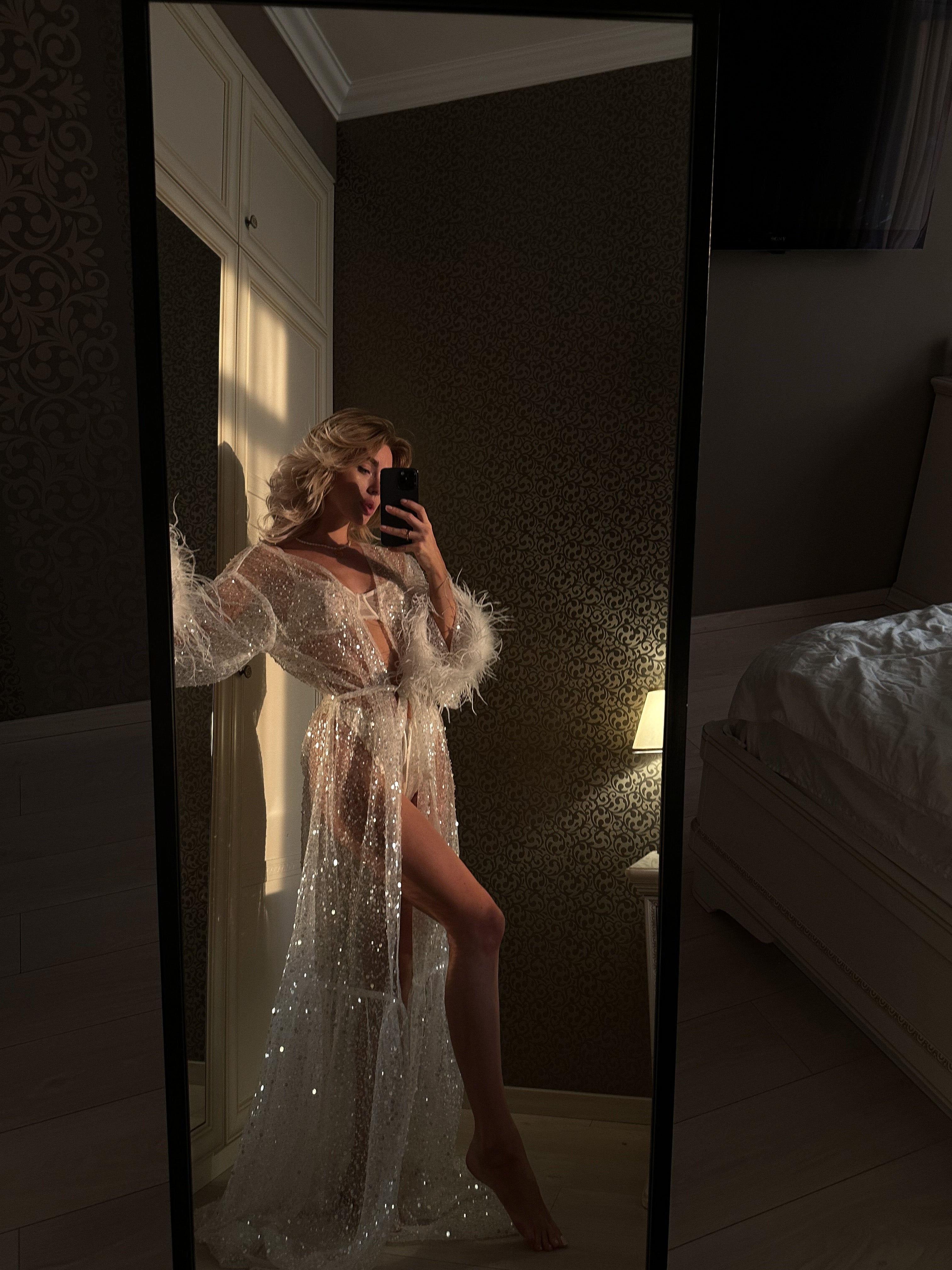 Burlesque - Transparent Shiny Robe